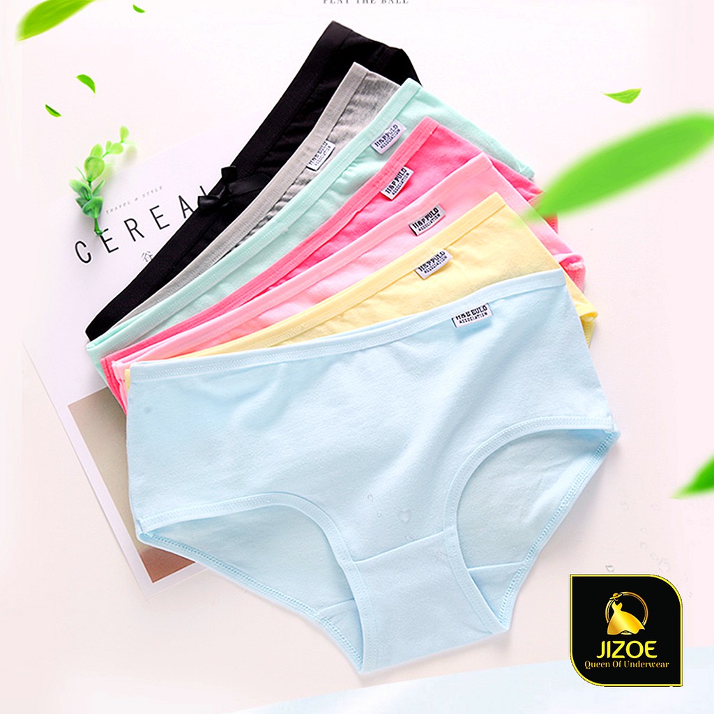 [Mã WASTDEP giảm 5K đơn bất kì] Quần lót nữ dễ thương Cotton cao cấp kháng khuẩn thông hơi nhiều màu JIOZE QLT05FS