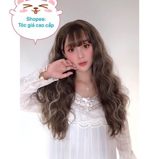 Tóc giả nguyên đầu xù phối line sáng siu đẹp