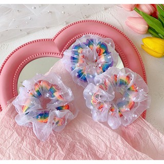 Scrunchies Rainbow | Dây Cột Tóc Cầu Vòng