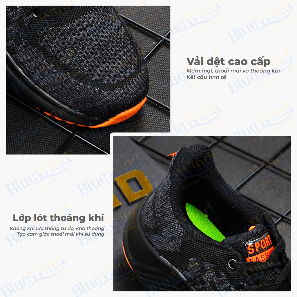 Giày Thể Thao Nam BLUEWIND Vải Dệt Thoáng Khí Chạy Bộ  68280