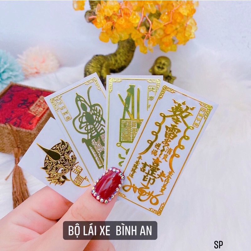 [Đã Thỉnh] Bộ Tứ Linh Phù Dán Điện Thoại May Mắn Tài Lộc Phong Thuỷ