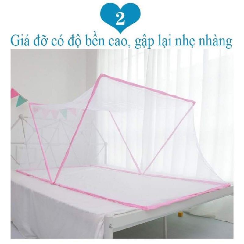 Màn xếp gọn Gia Long vuông gọn gàng loại 1 đầy đủ kích thước m6x2m m8x2m