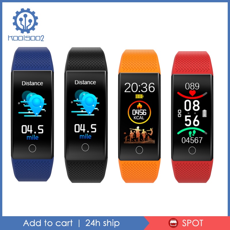 Temperature Measurement Blood Pressure Monitoring Fitness Tracker Blue