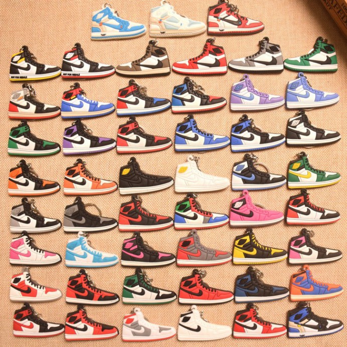 Móc khóa hình giày Sneaker mini cao su Air Jordan, Yeezy,sneaker ADIDAS ULTRABOOST-Móc khóa giày sneakers Uptermpo