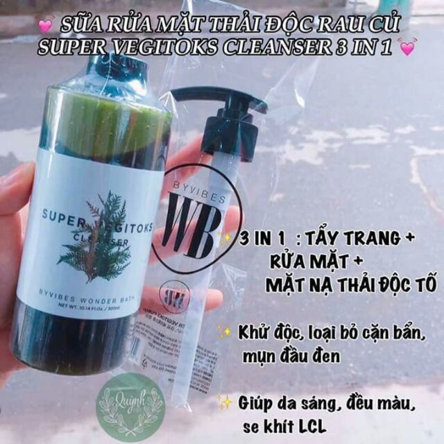 Sữa rửa mặt rau củ quả super vegitoks