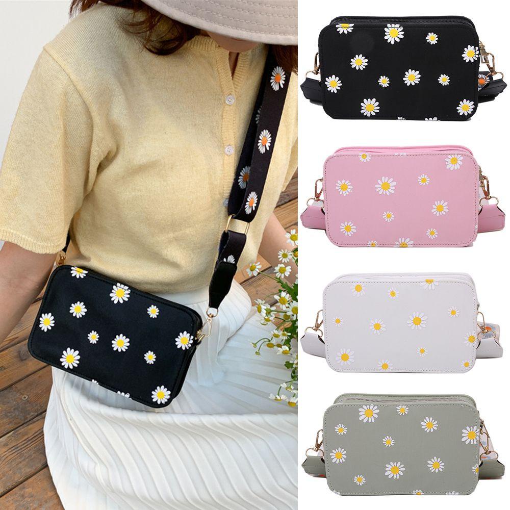 Túi Đeo Vai Bằng Da PU In Họa Tiết Hoa Phong Cách Châu Âu