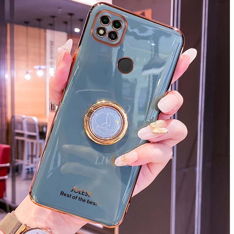 Ốp Điện Thoại Mềm Có Vòng Đỡ Dành Cho OPPO A57 5G A96 A95 A36 A76 A74 A54 A55 A92 A52 A53 Realme 9i 8i GT Neo
