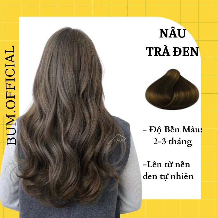 Thuốc Nhuộm Tóc Màu Nâu Trà Đen Không Tẩy | Bum Hair | Shopee Việt Nam