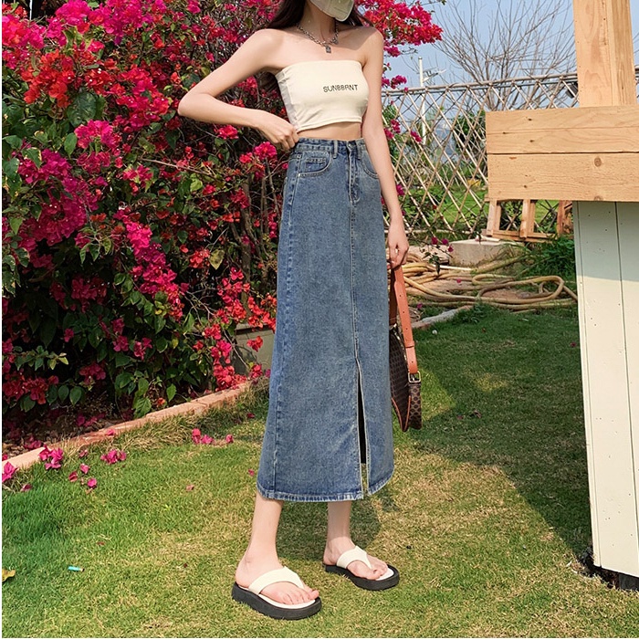 Váy Midi Lưng Cao Plus Size Theo Phong Cách Retro Hàn Quốc Dùng Cho Nữ