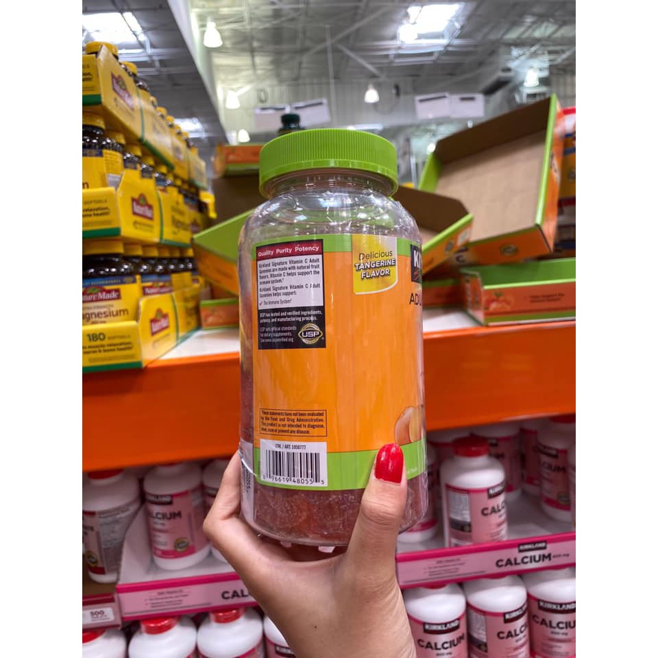 Kẹo dẻo Kirkland Signature Vitamin C 250mg Adult Gummies 180 viên (CHUẨN COSTCO USA)