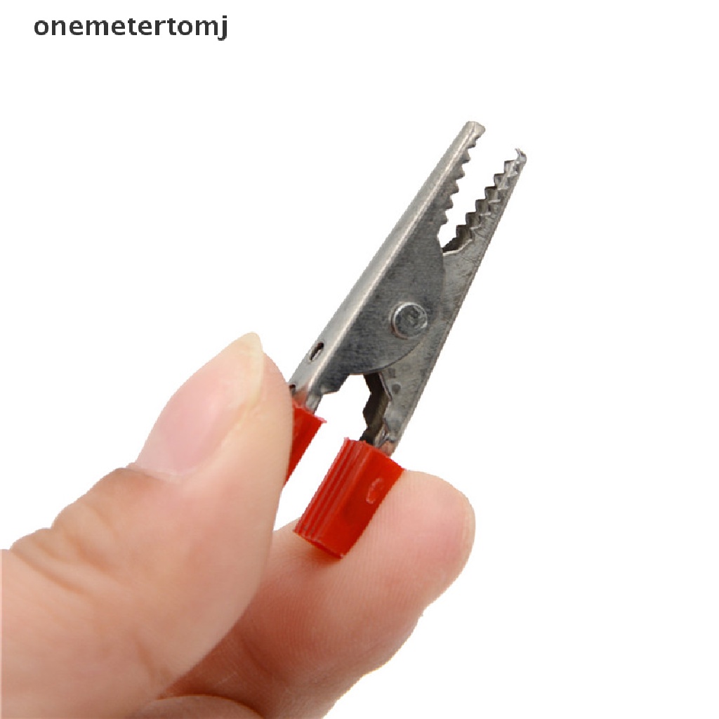 Set 10 Kẹp Cá Sấu Thử Pin 32mm Màu Đỏ + Đen Chuyên Dụng Cho Xe Hơi