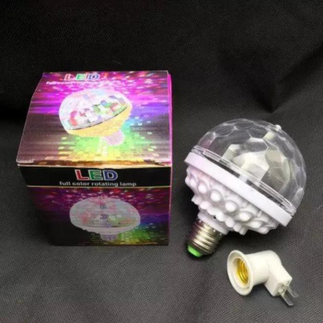 Đèn Led Nháy Chớp 7 Màu Tự Xoay Đui Tròn Trang Trí Phòng Karaoke, Vũ Trường Ánh Sáng Cực Đẹp