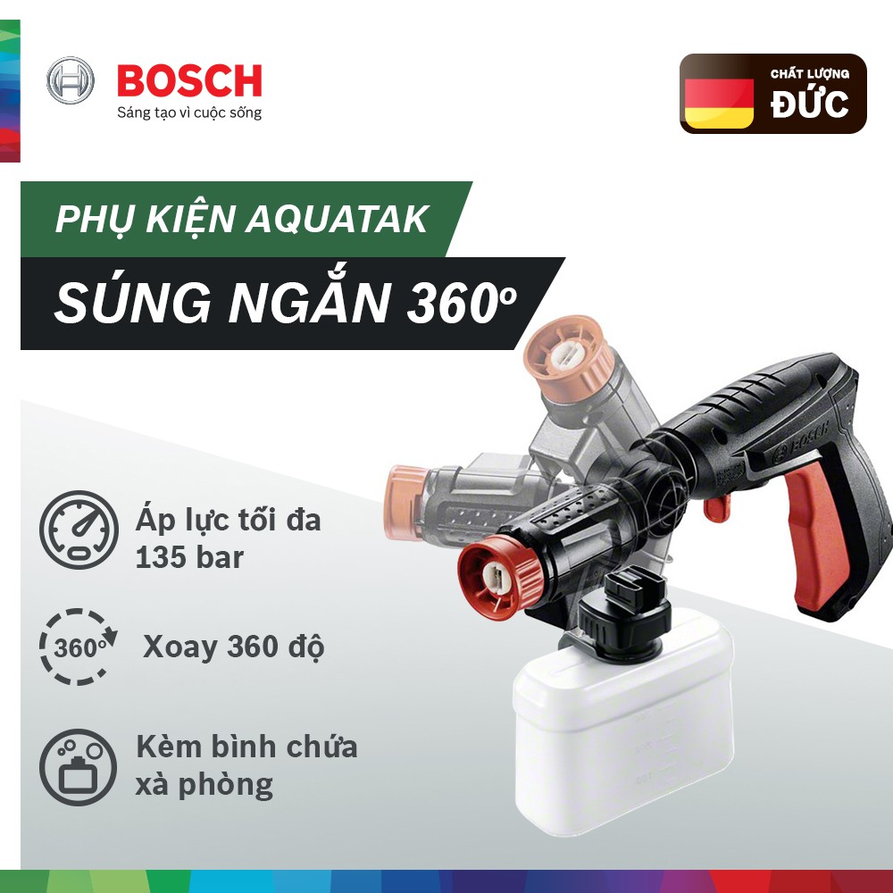 Súng ngắn xoay 360 áp lực cao Bosch bình xịt bọt bọt tuyết 450ml áp lực 135bar