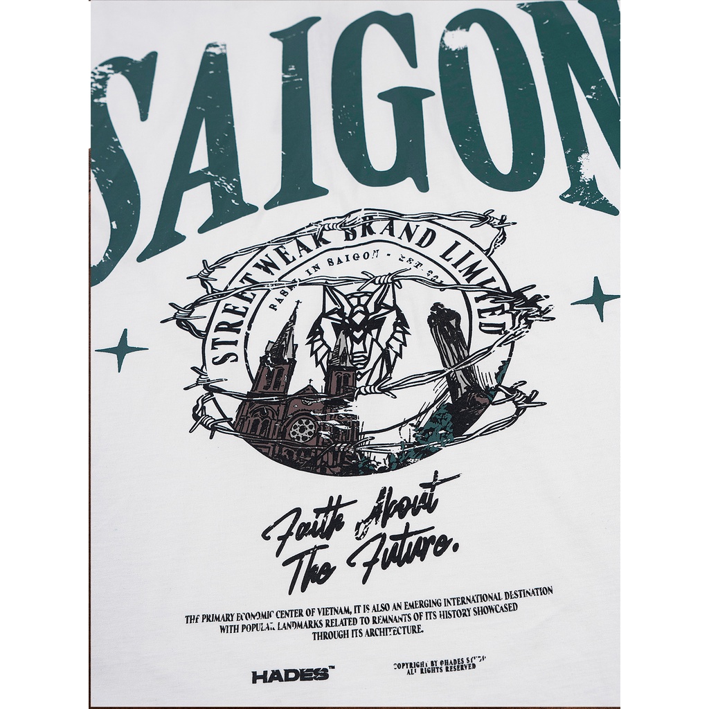 Áo Thun Tay Lỡ Unisex SAIGON VINTAGE 100% Cotton - HADES Brand Chính Hãng | WebRaoVat - webraovat.net.vn