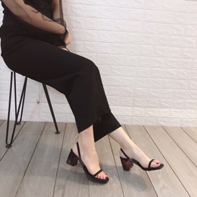 [XẢ KHO] Sandal nỉ gót trong mika Zara Xuất