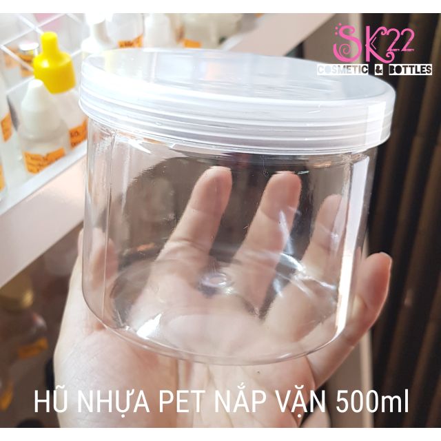 SET 5 HŨ NHỰA PET NẮP VẶN 500ml/250gr
