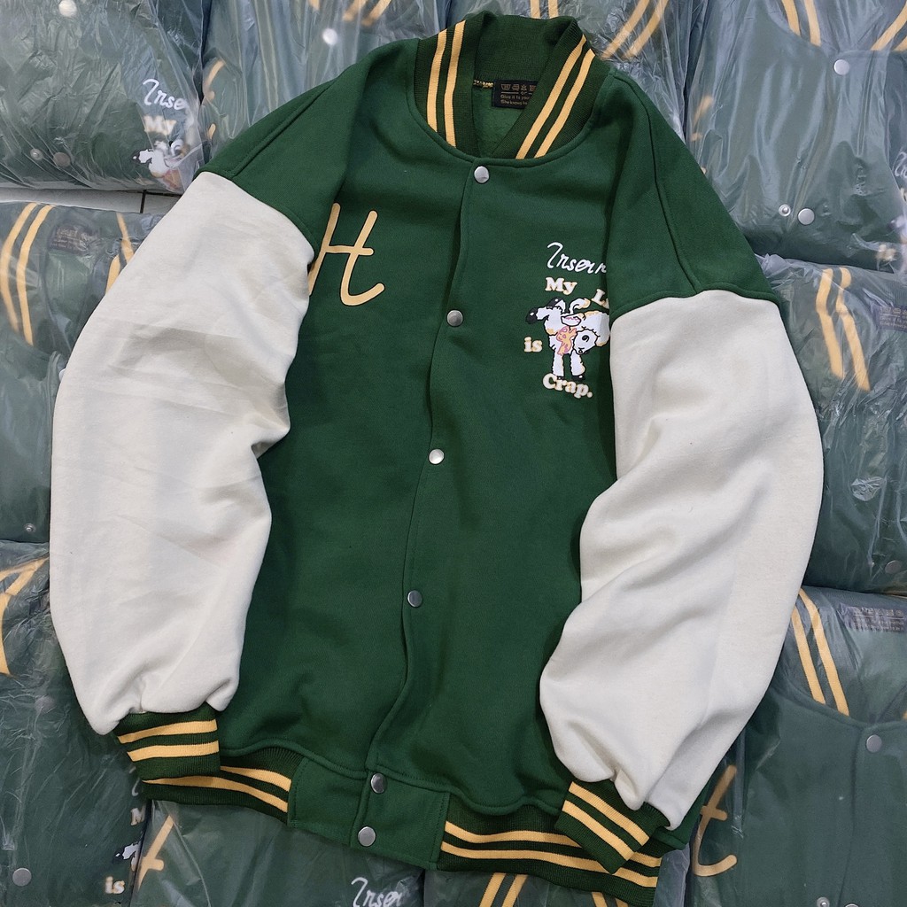 Áo Bomber in Cừu (hình thật - form unisex) | BigBuy360 - bigbuy360.vn