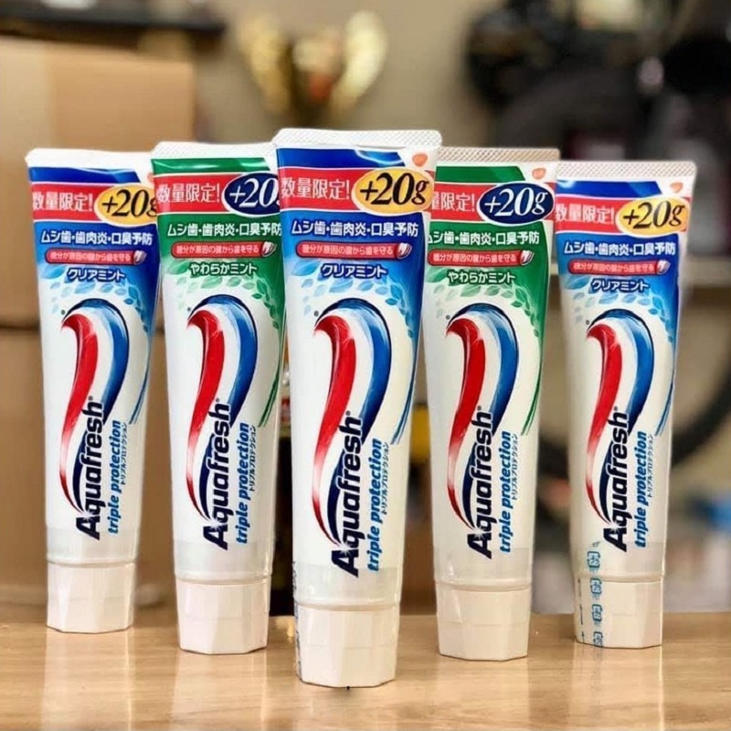 Kem đánh răng Aquafresh Nhật Bản tuyp 140+20g