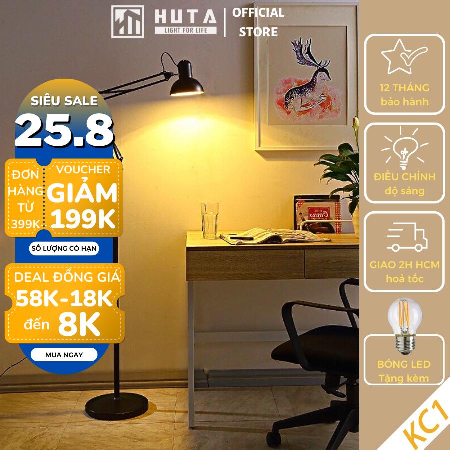 Đèn Cây Đứng Khớp Nối Cong Điều Chỉnh, Kiểu Dáng Pixar, Thân Thép, Bóng Led,Dùng Làm Vệc, Đọc Sách, Phòng Khách-HUTA KC
