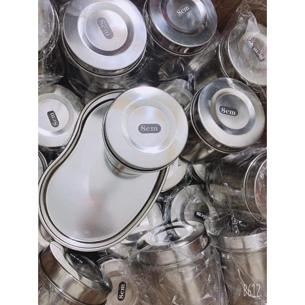 Khay inoc đựng đồ phun xăm-hũ inoc