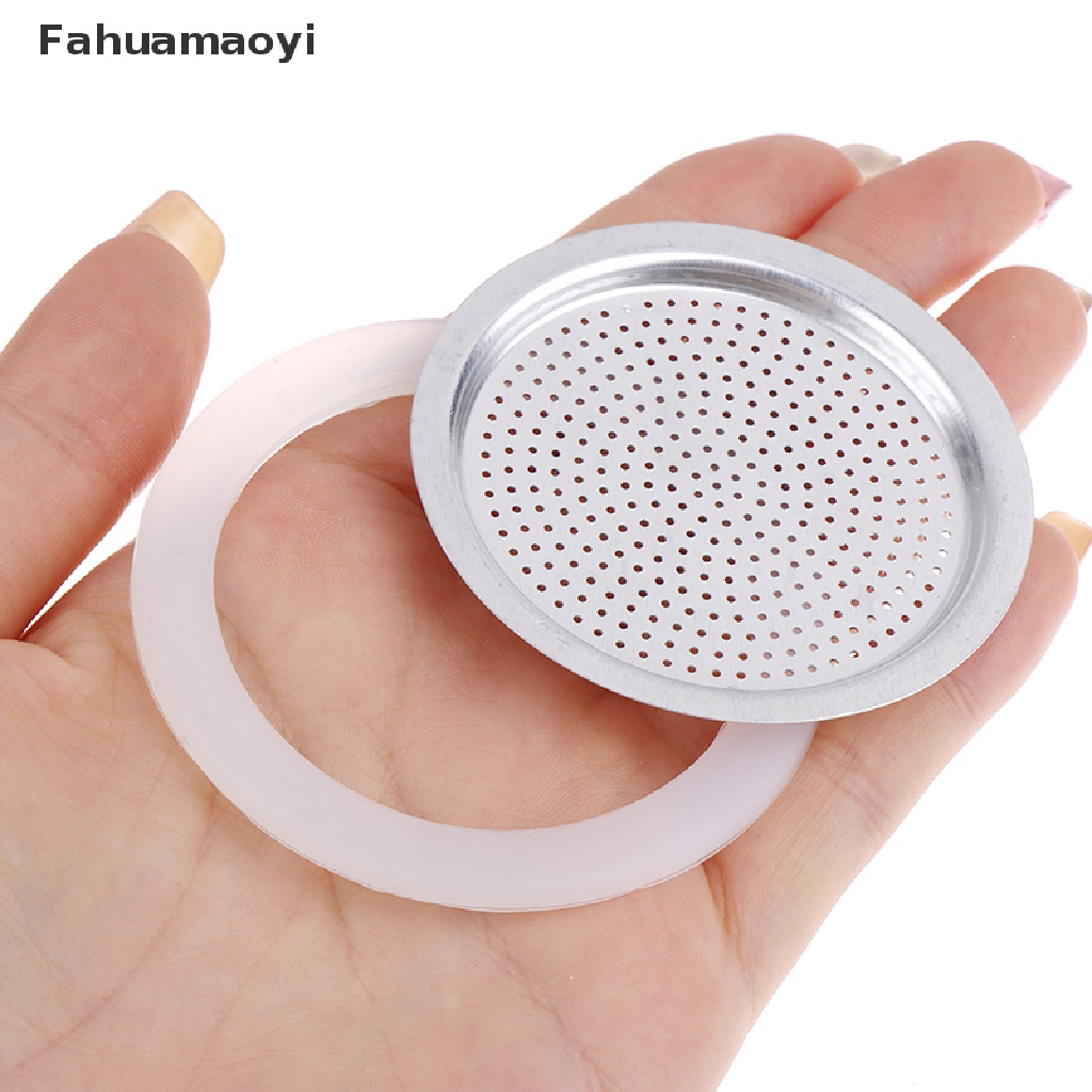 Silicone Gaskets + Aluminum Filter Moka Pot Coffee Bottle Replacement Compatible On Sale
