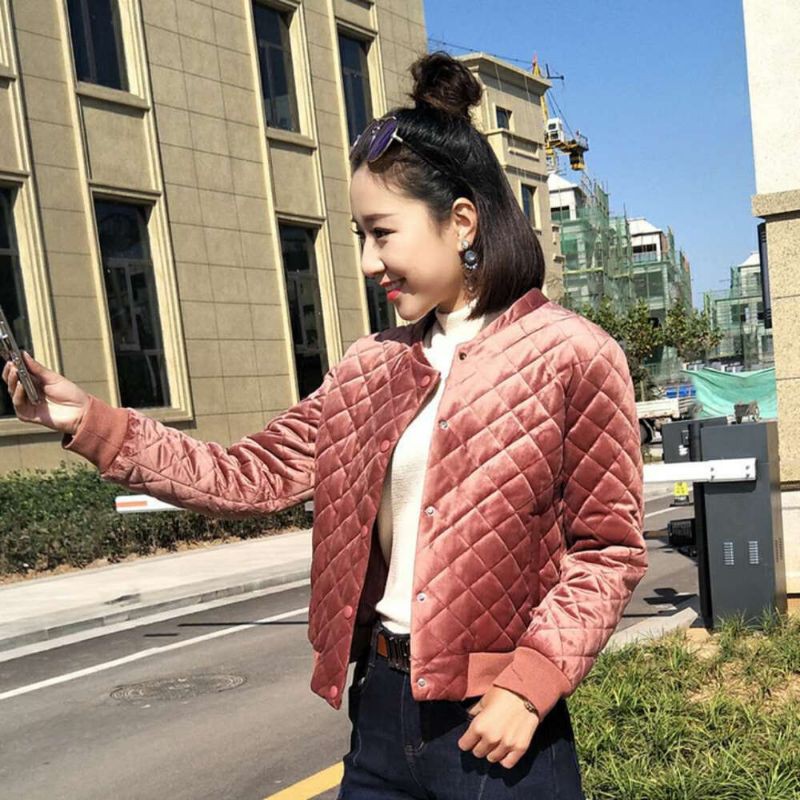 Áo bomber nhung form Basic cực xinh