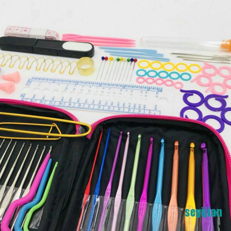 Set 100 Móc Đan Len Toàn Diện Kèm Túi Đựng