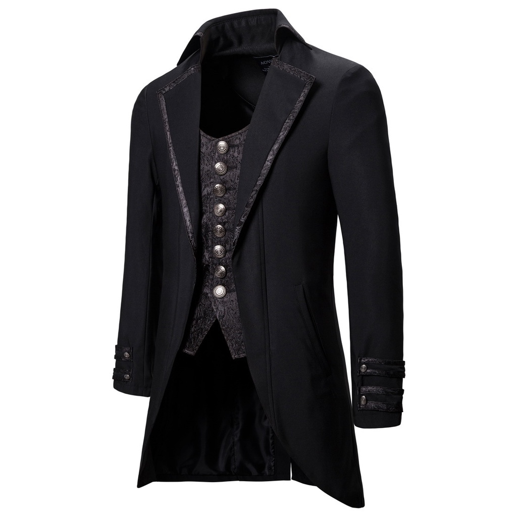Áo Khoác Giả Hai Mảnh Hóa Trang Tuxedo Phong Cách Steampunk Gothic Cổ Điển Cho Nam