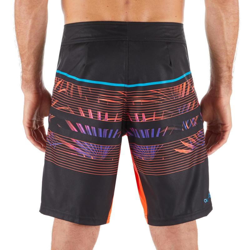 Quần short lướt ván tiêu chuẩn Decathlon OLAIAN 500 - Đỏ Floramix