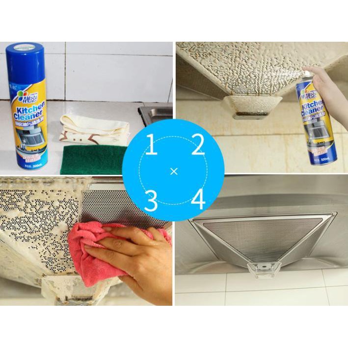 Bình xịt bọt tuyết kitchen cleaner chai phun vệ sinh tẩy rửa nhà bếp phòng tắm mini cầm tay siêu sạch