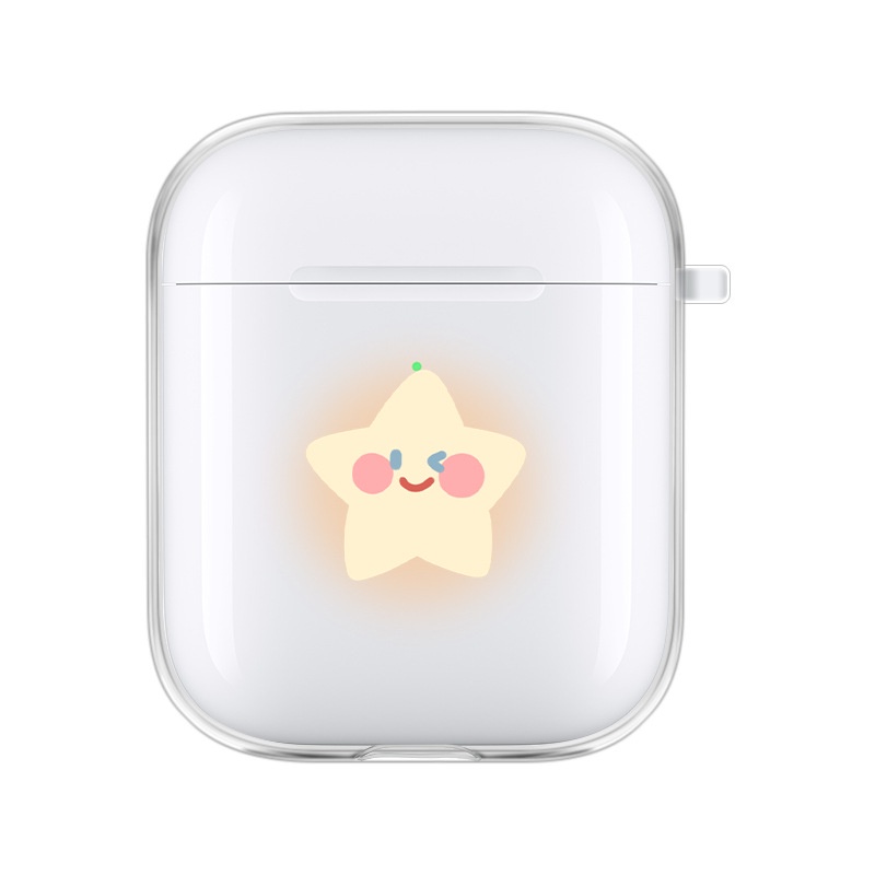 Vỏ Bảo Vệ Hộp Sạc Tai Nghe airpods 1 2 Pro 3rd Generation Pro 1/2 Trong Suốt Chống Sốc Họa Tiết Hoạt Hình Kèm Dây Đeo Kiểu Nhật Hàn