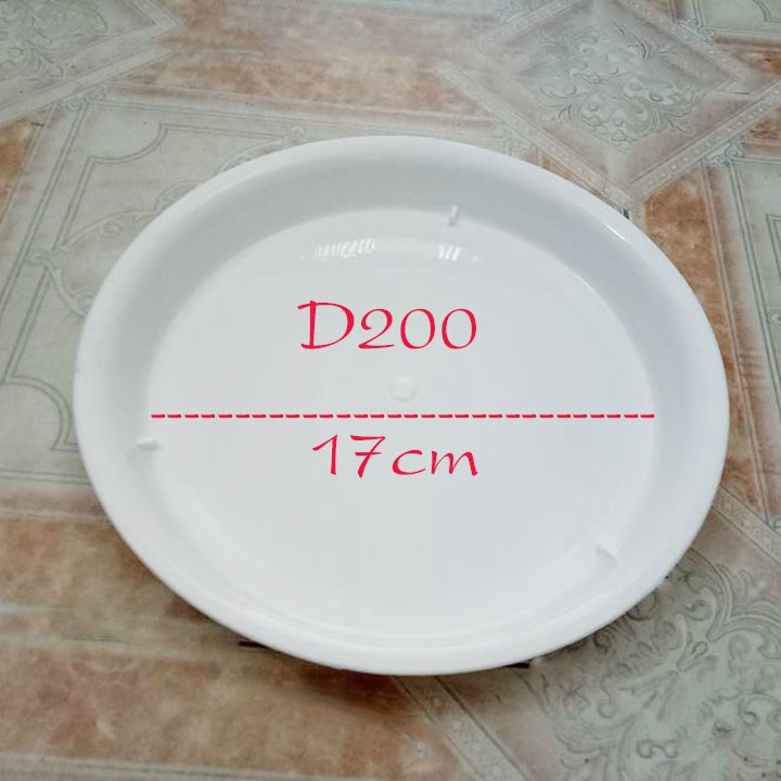 Khay Đĩa Nhựa Lót Chậu Trồng Cây Cảnh Màu Đen - Màu Trắng Chậu Từ 17 cm đến 30cm