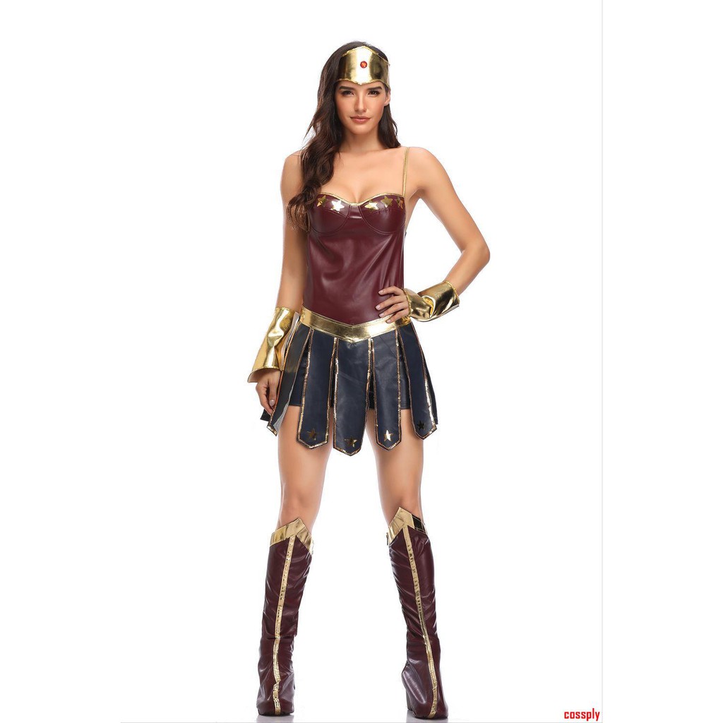 Bộ Đồ Hóa Trang Wonder Woman Dịp Halloween Cho Người Lớn