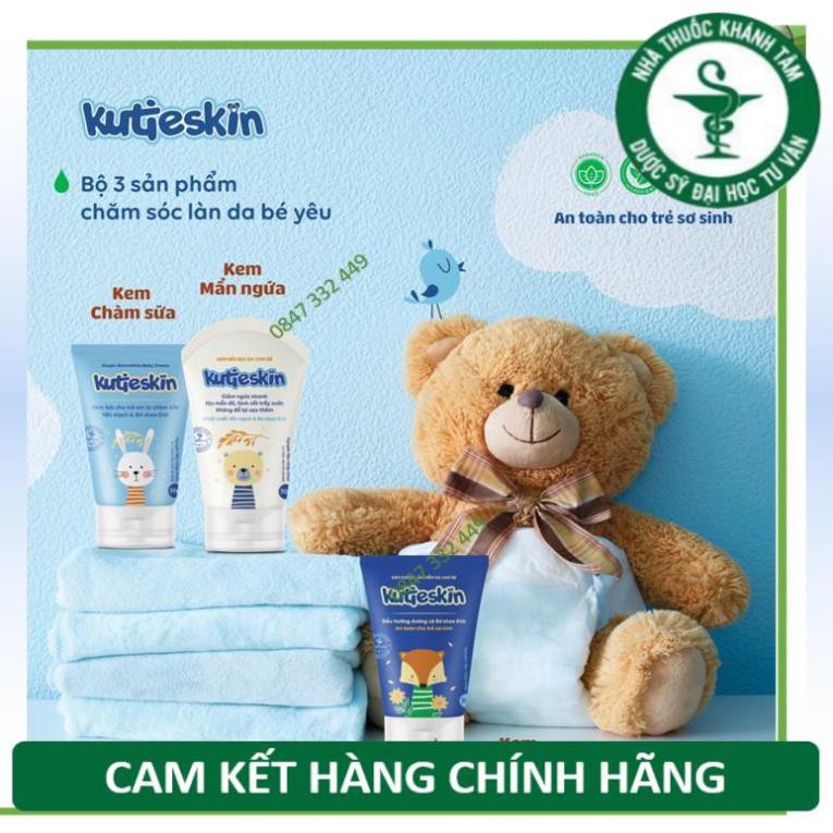 Bộ sản phẩm KUTIESKIN cho bé (dưỡng ẩm/ chàm sữa/ ngứa, hăm) [kutiskin, cutieskin, kutiekin, kem em bé, atoskin]