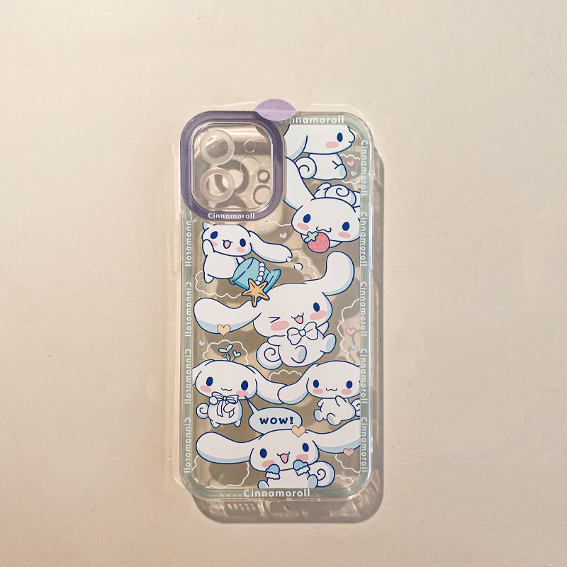 SANRIO Ốp Điện Thoại TPU Mềm Trong Suốt Chống Sốc Chống Rơi Họa Tiết Cinnamon Roll Cho IPHONE 13 12 11 Pro MAX XR XS MAX X