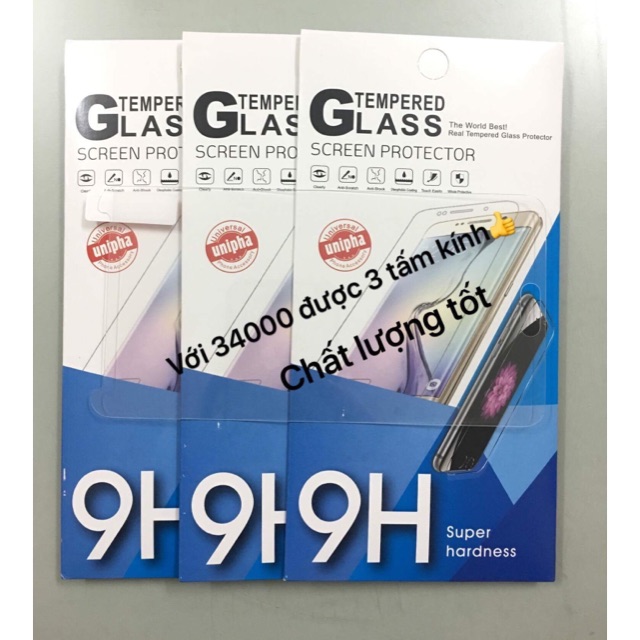 Bộ 3 kính iphone 6plus chống vỡ ko full màn