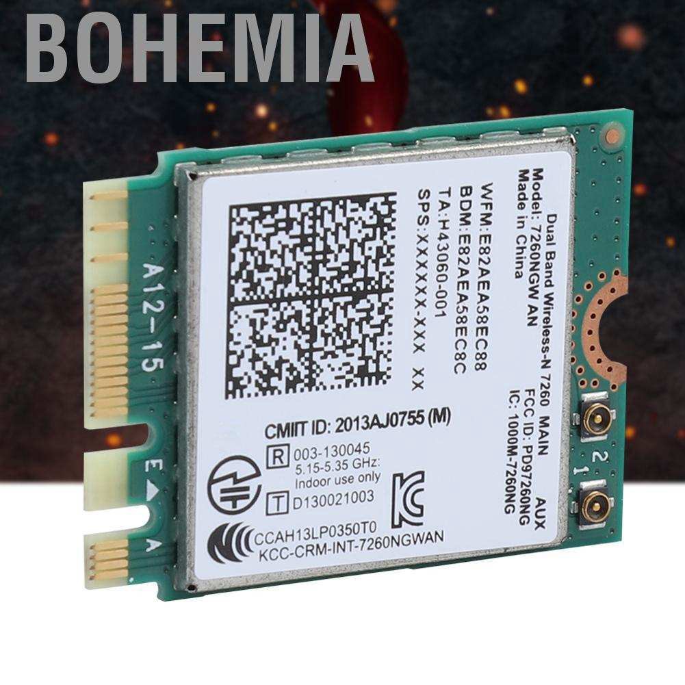 Card Wifi Không Dây 7260an 2.4g / 5g 4.0 Có Giao Diện Ngff M2 | BigBuy360 - bigbuy360.vn