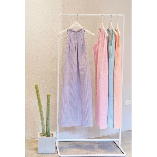 SUSTORE0505 đầm yếm xuông chất kate màu tươi