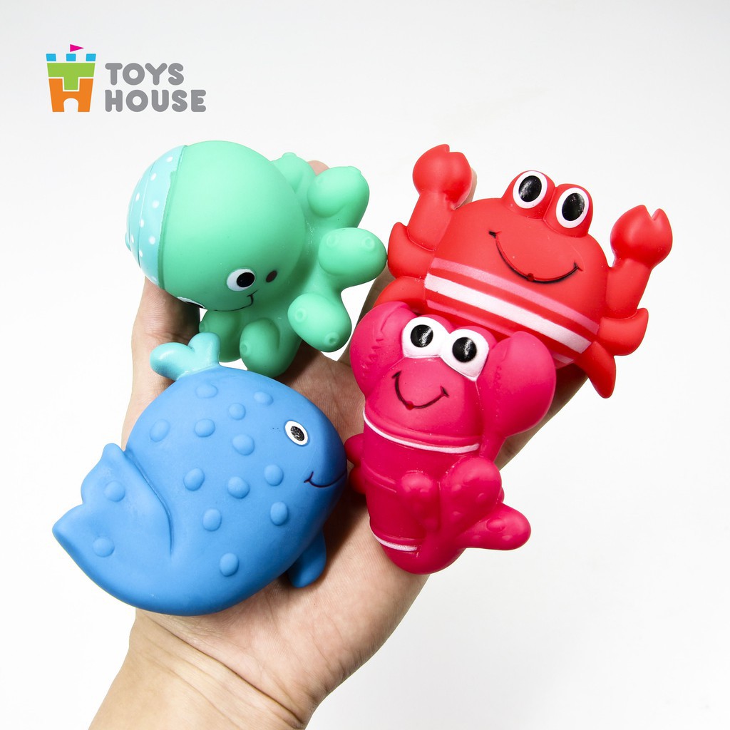 Đồ chơi nhà tắm cho bé-set 4 món hình sinh vật biển vô cùng dễ thương Toys House, hàng chính hãng