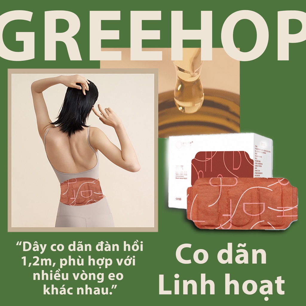 Túi chườm nóng thảo dược Greehop đa năng, giảm nhức mỏi, đau bụng kinh, thư giãn cơ thể