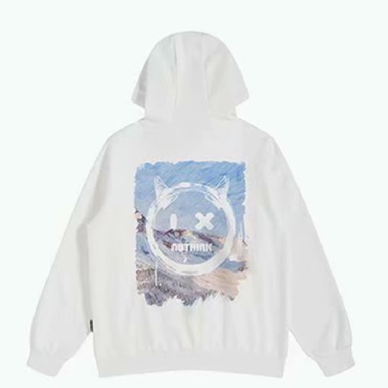 Áo hoodie tay dài dáng rộng in chữ phong cách hiphop đường phố Hàn Quốc thời trang mùa đông cho nam cỡ lớn M-8XL