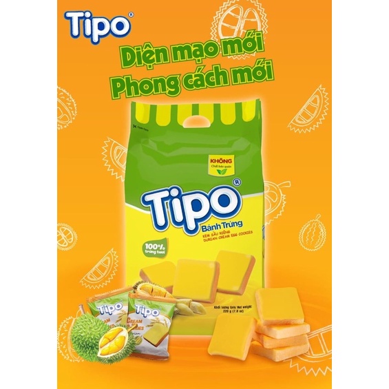 Bánh tipo trứng nướng kem sầu riêng 220g