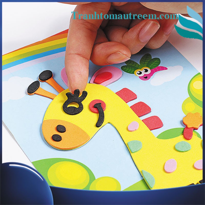 Tranh Xé Dán Giấy Xốp Cho Bé Size Lớn