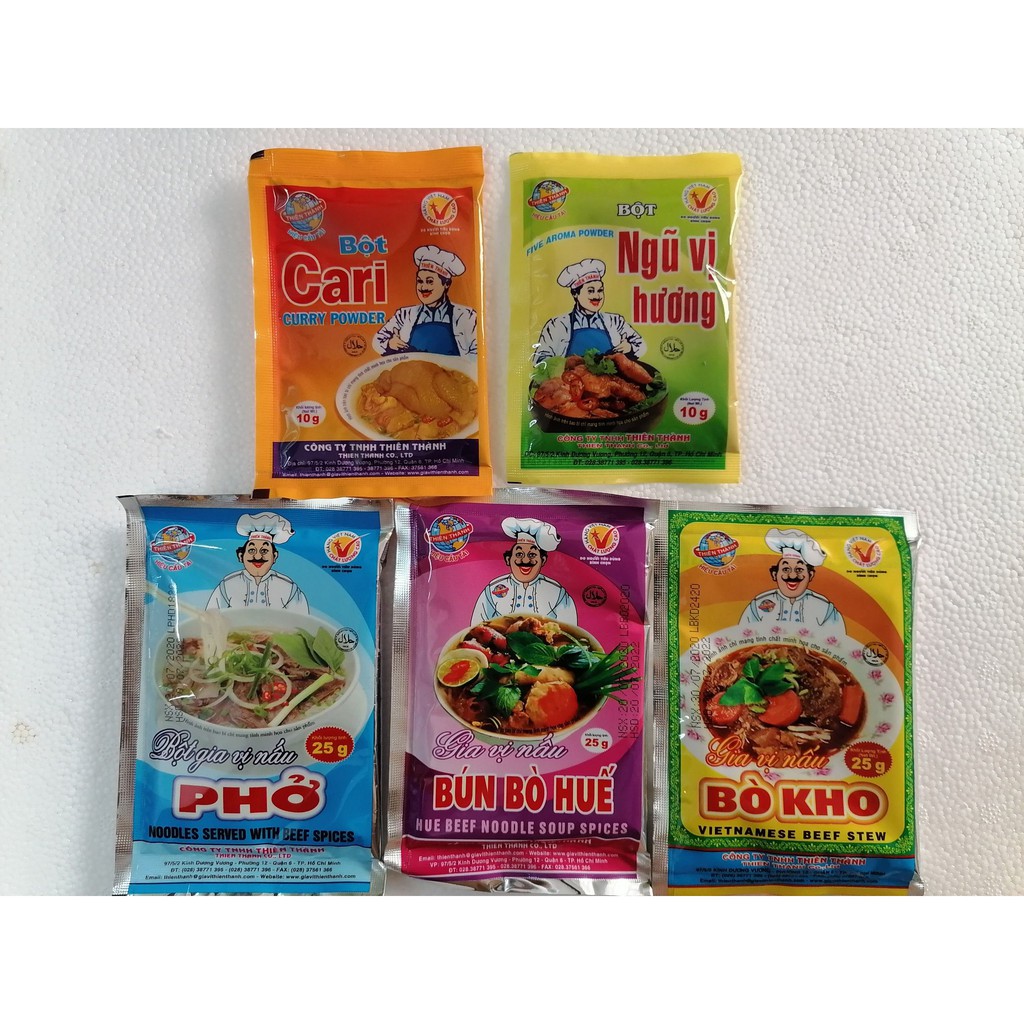 [10g] Bột gia vị ngũ vị hương [VN] THIÊN THÀNH Five Aroma Powder (halal) (tht-hk)