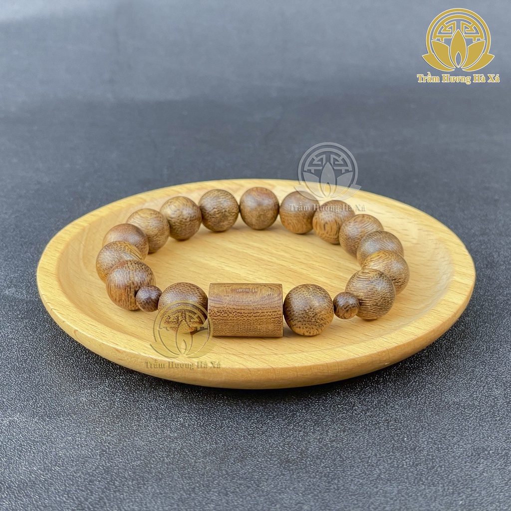 Vòng tay phong thủy mix lu thống trầm hương HÀ XÁ đeo tay nam nữ may mắn tài lộc