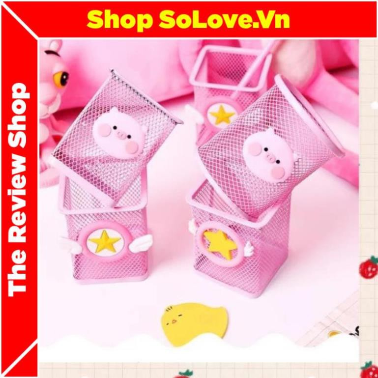 🎀FREESHIP >50K TOÀN QUỐC🎀 Combo 2 Giỏ Sắt Đựng Bút Đa Năng Hình Chú Lợn/ Ngôi Sao Xinh Xắn