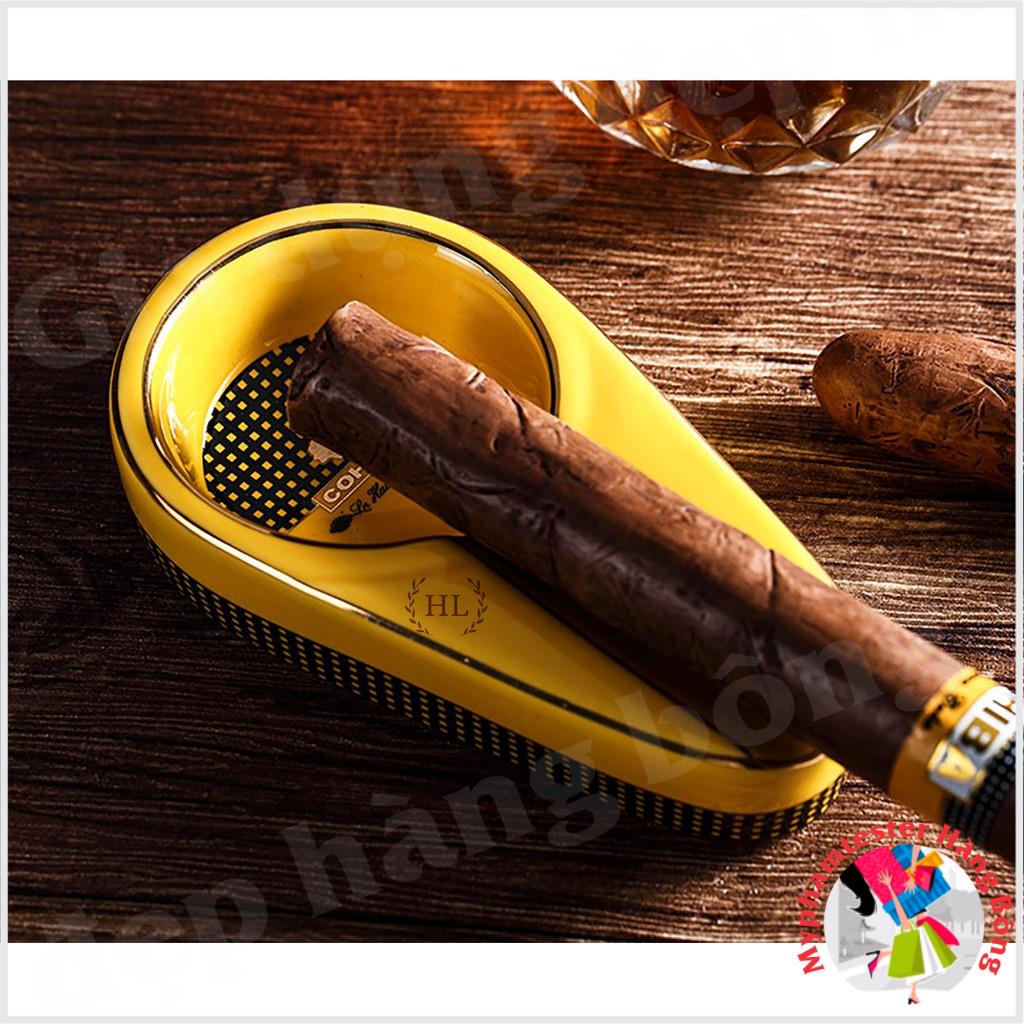 Gạt tàn Cigar (1 Điếu - Chất liệu Sứ) | GẠT TÀN CIGAR ĐƠN 1 ĐIẾU CHẤT LIỆU SỨ CAO CẤP