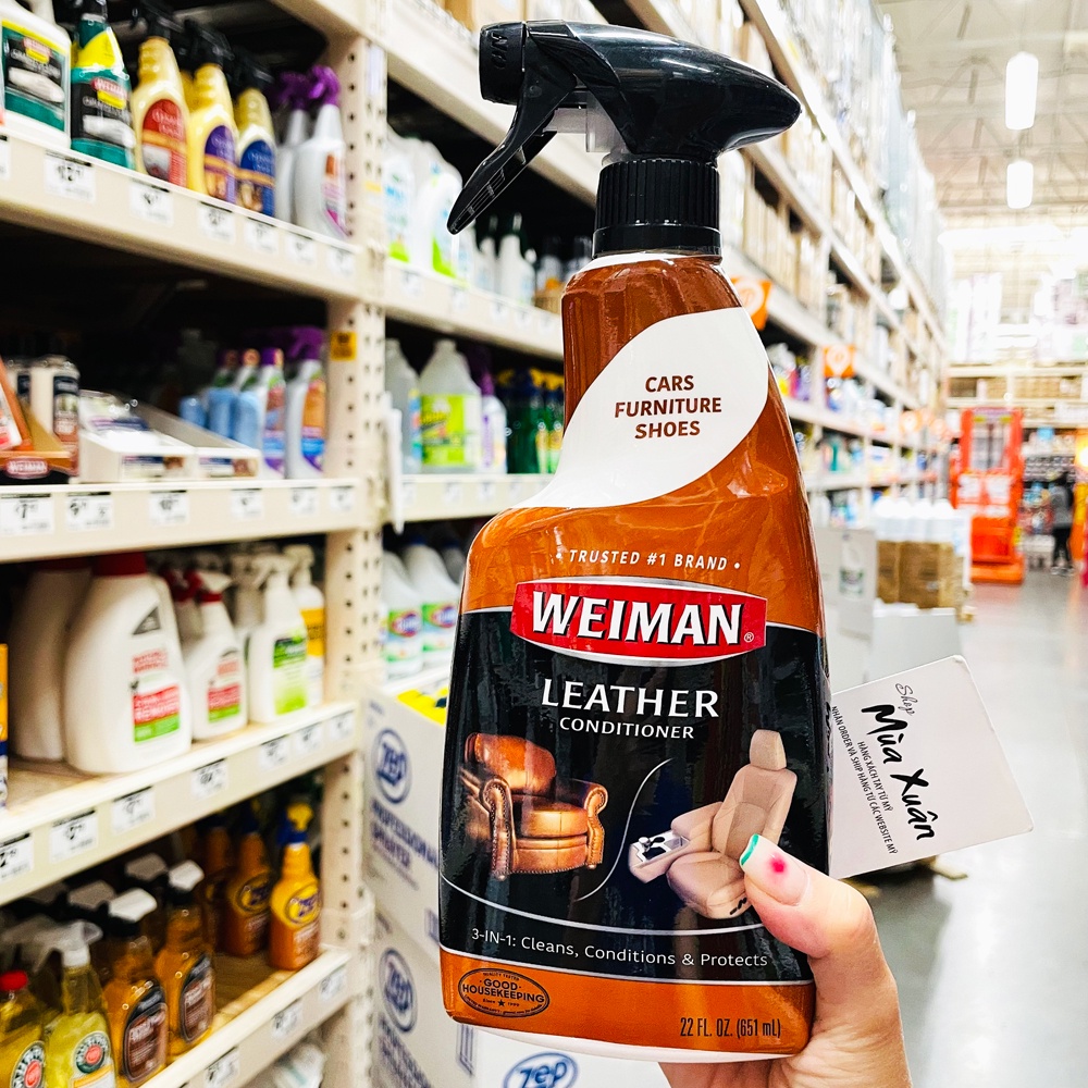 Bảo dưỡng đồ da Weiman Leather Conditioner Spray, 651ml