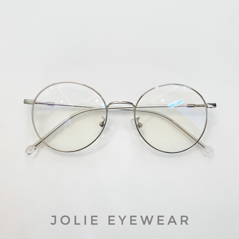 Kính giả cận, Gọng kính cận thanh mảnh nữ kim loại tròn 2626 mắt chống ánh sáng xanh Jolie eyewear