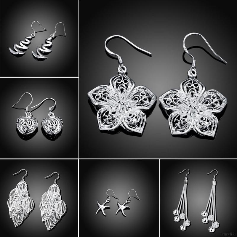 Bông tai mạ bạc kiểu dạng đa dạng